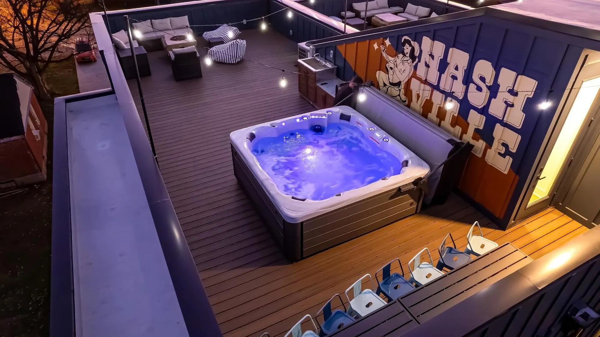 Twin Homes Rooftop Deck Hot Tub Outdoor Kitchen Νάσβιλ Σπίτι διακοπών